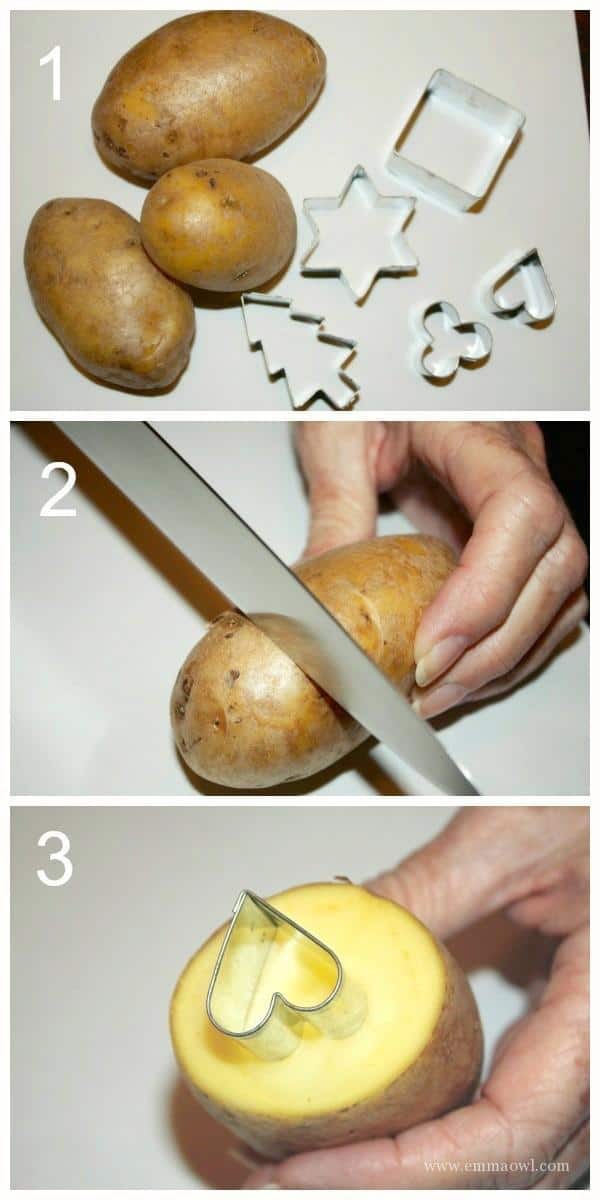 How to make a potato stamp the easy way