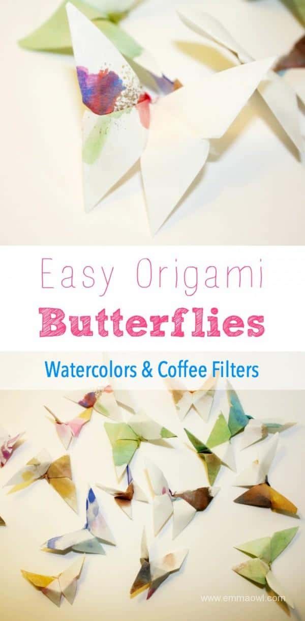 Easy to make these watercolor and coffee filter butterflies are just too beautiful!