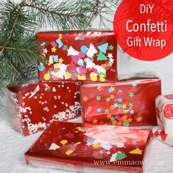 DiY Confetti Gift Wrap