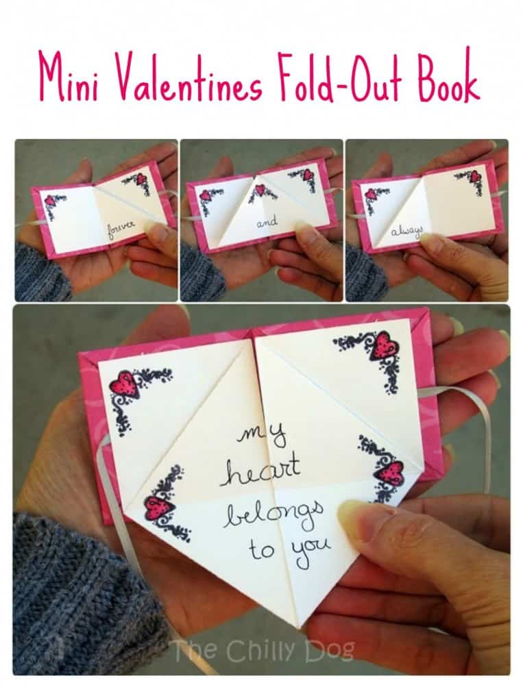 Mini Valentines Fold Out Book