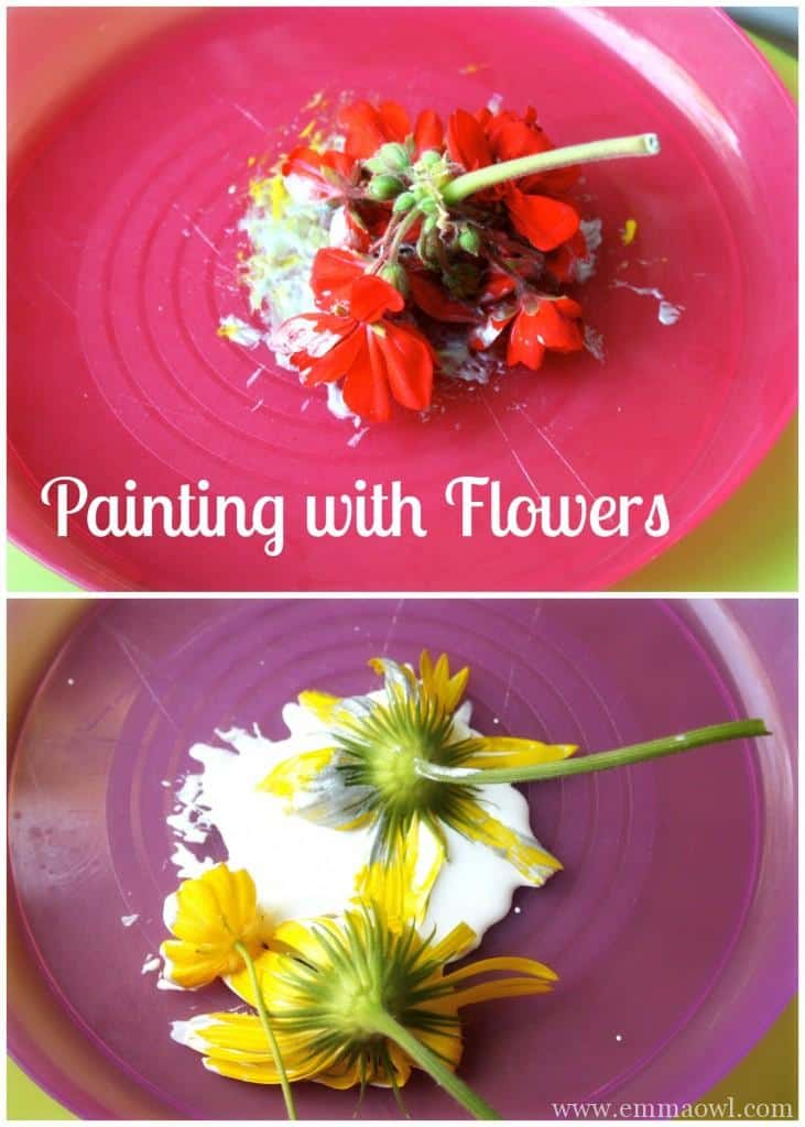 Painting with Flowers. This is a great spring and summer time activity