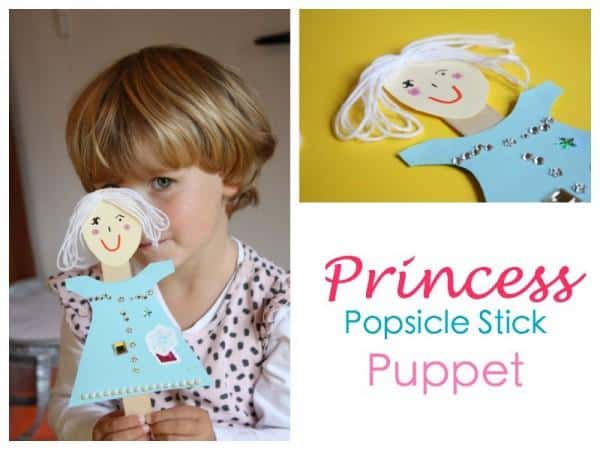 Princess Popsicle stick puppet - great little craft idea