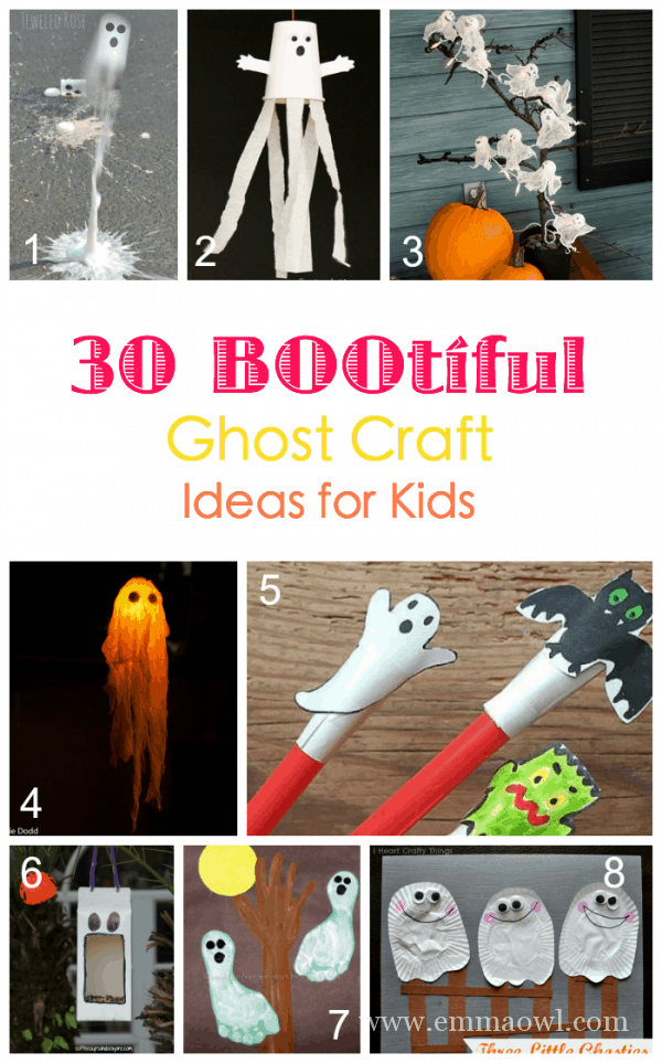 30 BOOTIFUL Ghosts Crafts that Children can make!