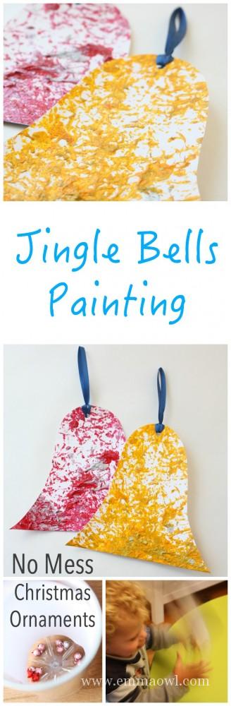 Jingle Bells Shake it Up Painting - No Mess and so much fun to do! Great Kids Christmas Craft Project
