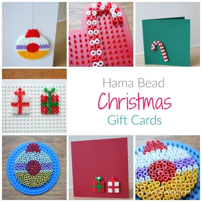 Hama Bead Christmas Gift Cards