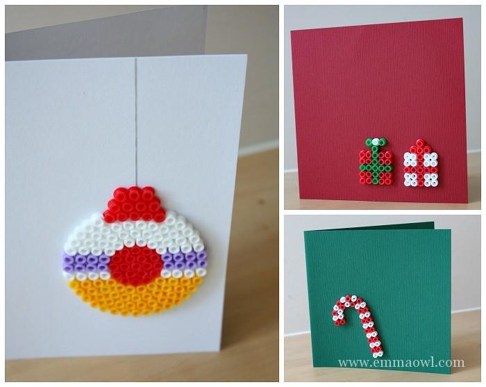 Melty Bead Christmas Greeting Cards