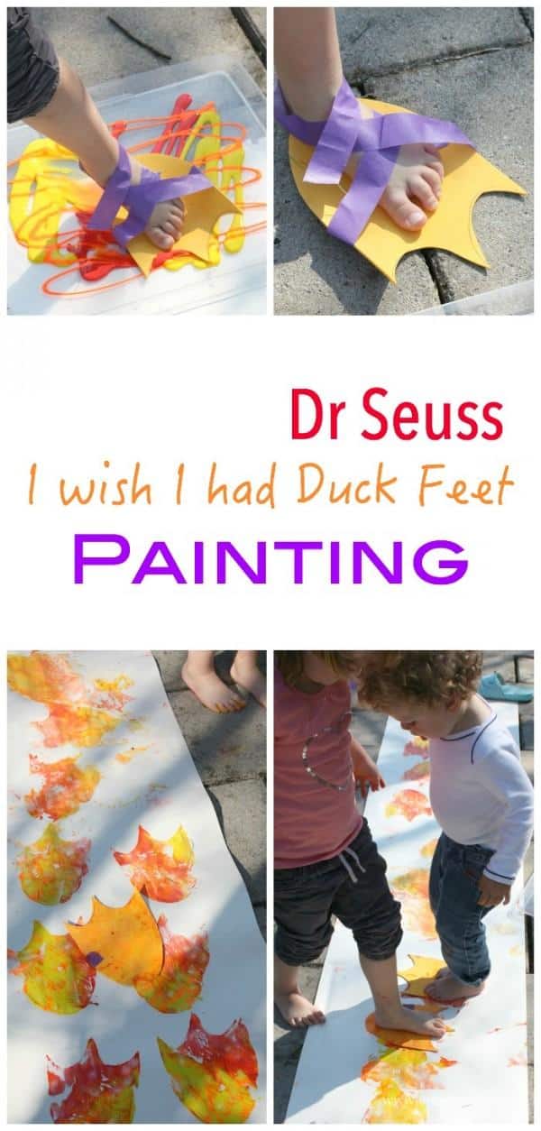 I wish I had Duck Feet by Dr Seuss is such a lovely story about learning to love yourself! Makes for a wonderful kids craft activity - a painting craft that will end up with squeals of laughter!